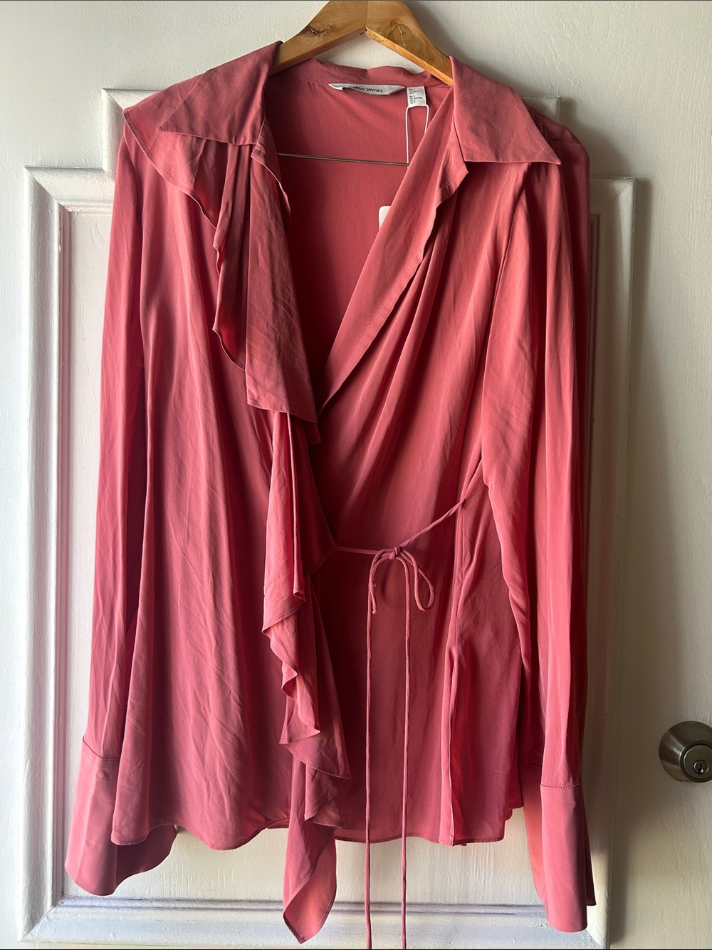 & Other Stories Dusty Rose Wrap Blouse
